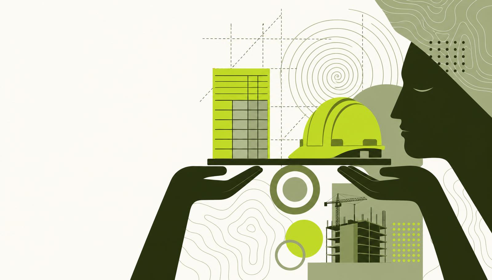 A finance manager reconciling job costs in construction accounting software