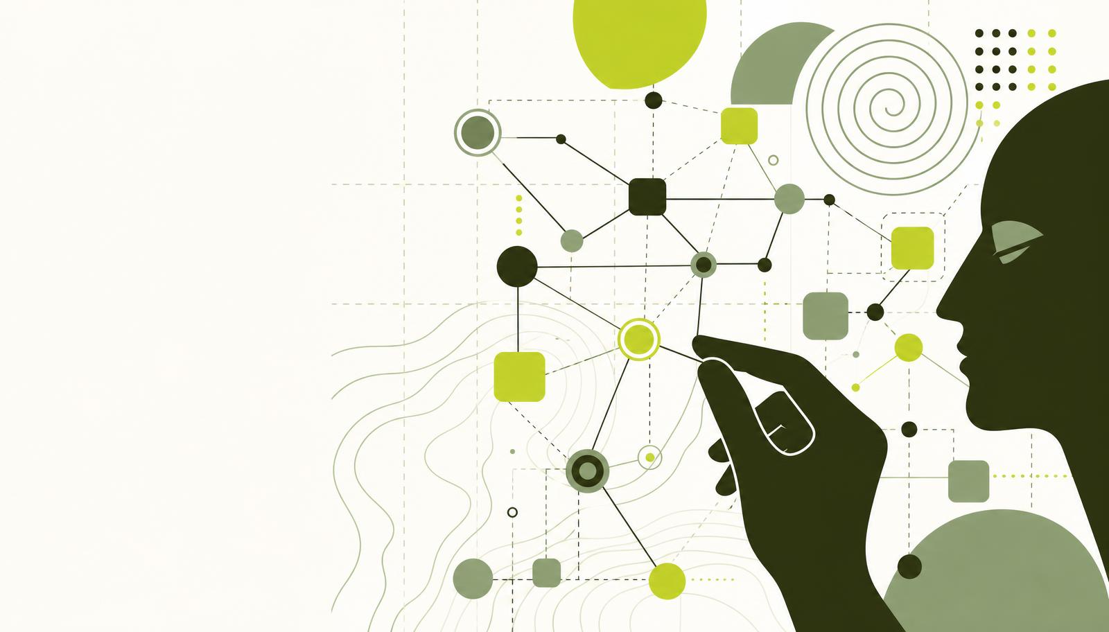Network diagram showing systems mapping of connected business applications